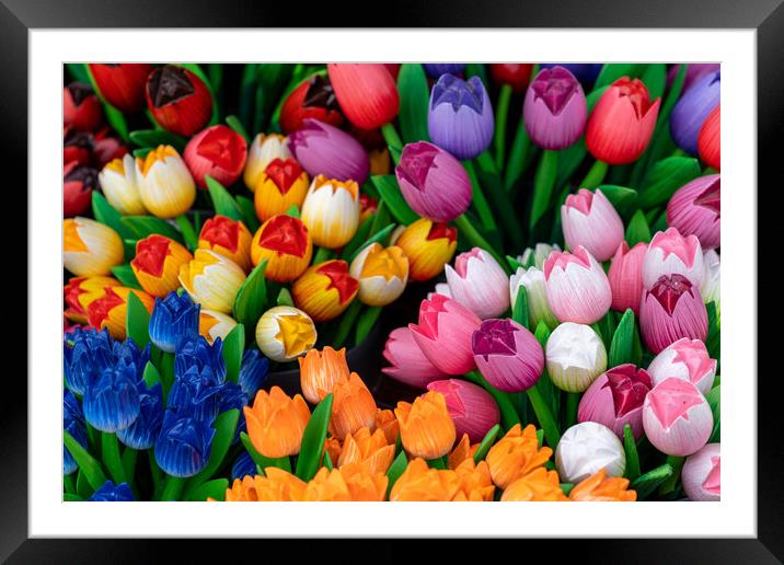 Wooden Tulips Framed Mounted Print by DiFigiano Photography