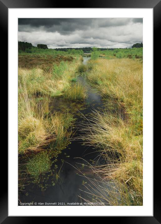 Route to Blakemere Moss Framed Mounted Print by Alan Dunnett