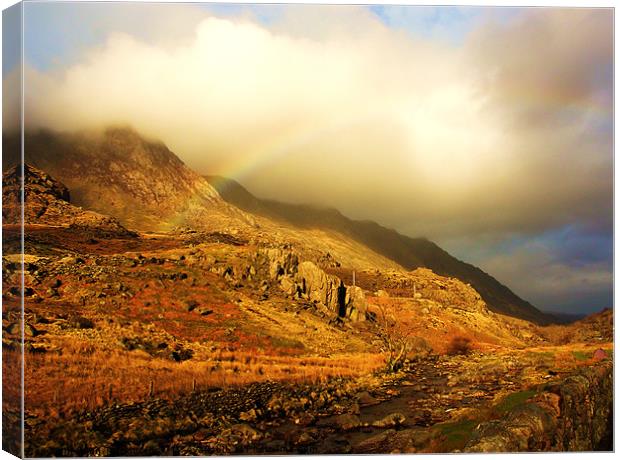Rainbow and River Canvas Print by Ian Tomkinson