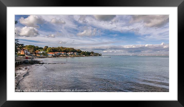 Seagrove Bay Isle Of Wight Framed Mounted Print by Wight Landscapes