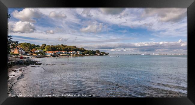 Seagrove Bay Isle Of Wight Framed Print by Wight Landscapes