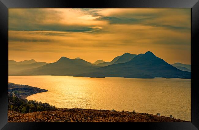 Sunset over Loch Alsh Framed Print by Alan Simpson