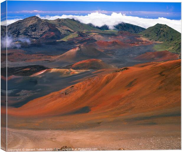 Haleakala volcanic crater, Maui, Hawaii, USA Canvas Print by Geraint Tellem ARPS