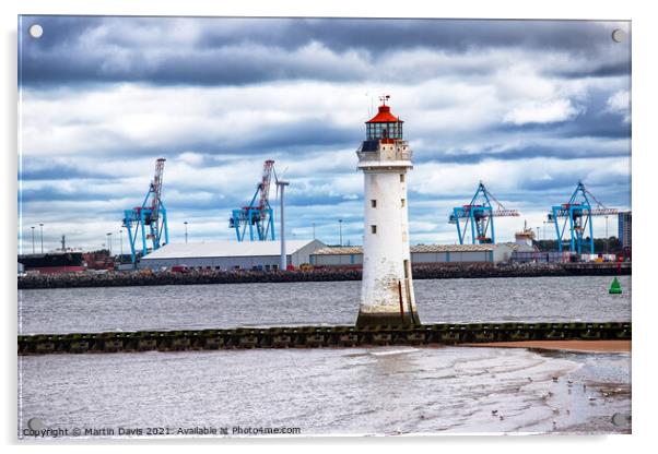 Perch Rock Lighthouse, River Mersey Acrylic by Martin Davis