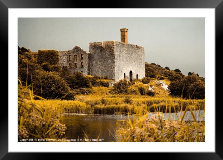 Derelict Lime Works in Autumn Colours Framed Mounted Print by Heidi Stewart