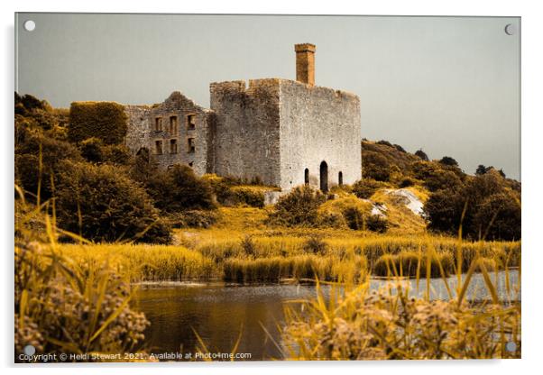 Derelict Lime Works in Autumn Colours Acrylic by Heidi Stewart