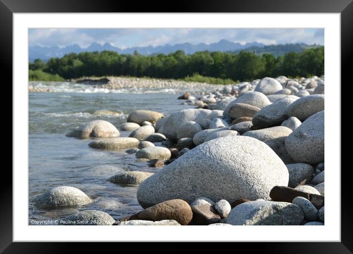 Mountain's river view. Poland Framed Mounted Print by Paulina Sator