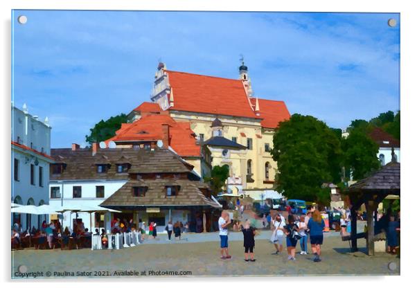 Summer in Kazimierz Dolny. Poland Acrylic by Paulina Sator