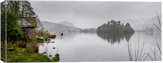 Grassmere Boat House, Cumbria Canvas Print by Maggie McCall