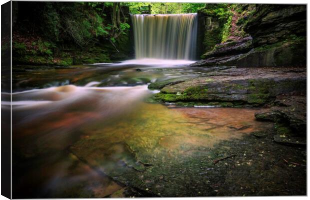 Nant mill waterfall Canvas Print by Kevin Elias