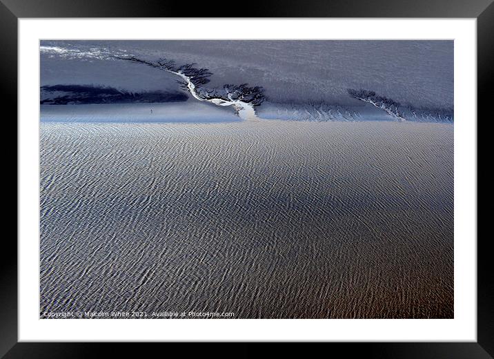 France . Mont Saint Michel. France. Quick Sands. L Framed Mounted Print by Malcolm White