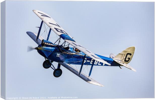 de Havilland DH 60 Cirrus Moth Canvas Print by Steve de Roeck