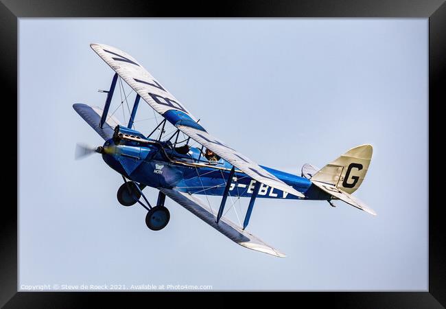 de Havilland DH 60 Cirrus Moth Framed Print by Steve de Roeck
