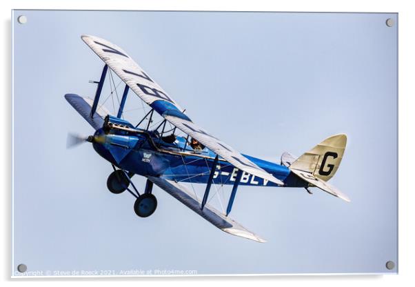 de Havilland DH 60 Cirrus Moth Acrylic by Steve de Roeck