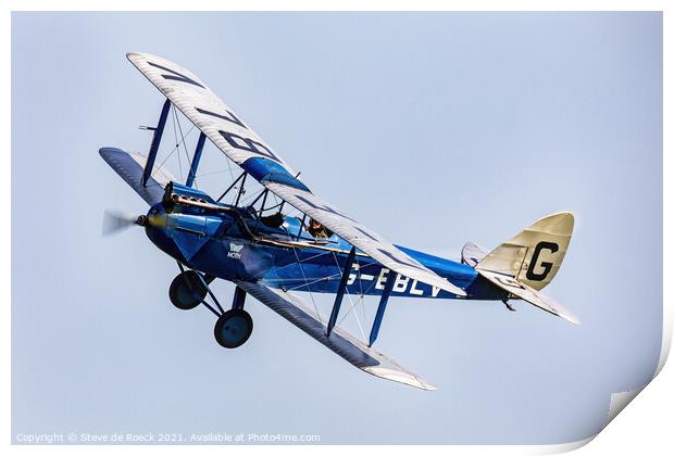 de Havilland DH 60 Cirrus Moth Print by Steve de Roeck