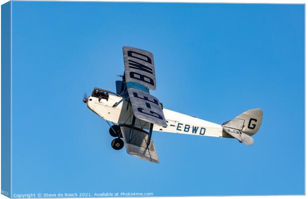de Havilland DH 60X Hermes Moth Canvas Print by Steve de Roeck