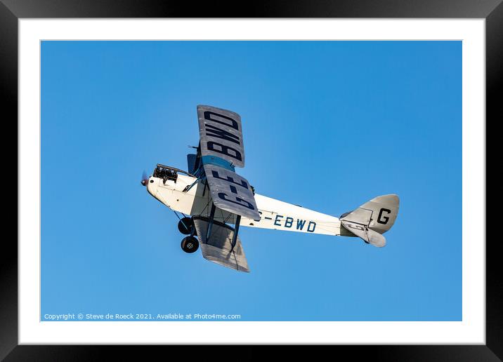 de Havilland DH 60X Hermes Moth Framed Mounted Print by Steve de Roeck