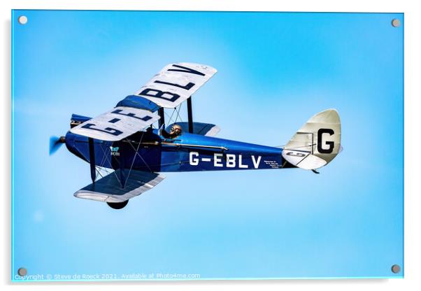 Veteran de Havilland Cirrus Moth Acrylic by Steve de Roeck