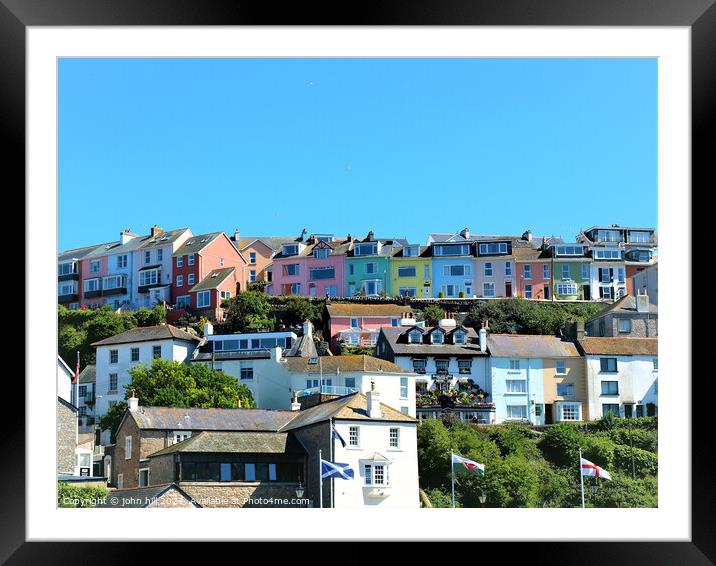 Architecture at Brixham in Devon, UK. Framed Mounted Print by john hill