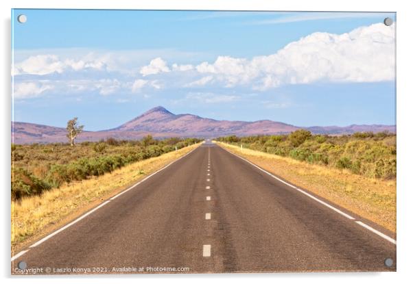 Towards the Flinders Ranges Acrylic by Laszlo Konya