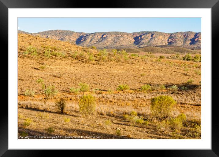 View from Rawnsley Lookout - Flinders Ranges  Framed Mounted Print by Laszlo Konya