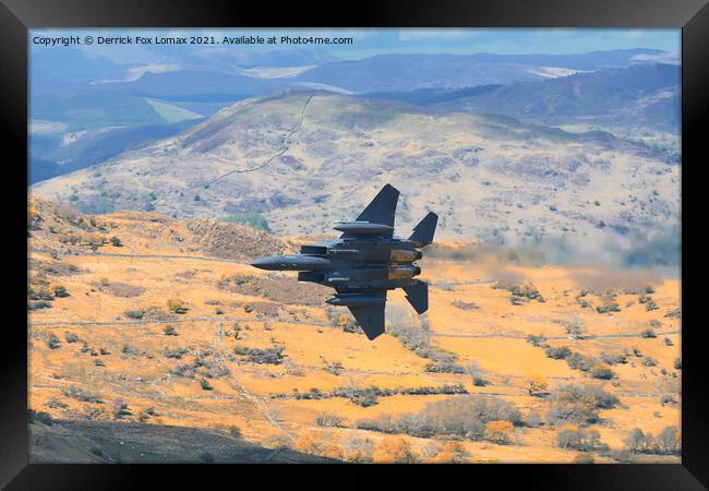 F15 Fighter Jet Framed Print by Derrick Fox Lomax