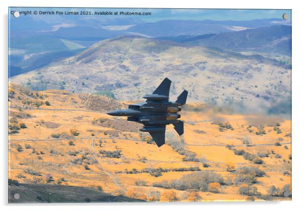 F15 Fighter Jet Acrylic by Derrick Fox Lomax