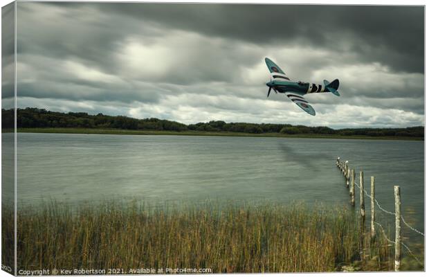 Low level fly past Canvas Print by Kev Robertson