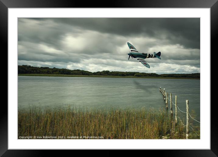 Low level fly past Framed Mounted Print by Kev Robertson
