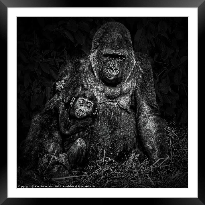 Mother and son Framed Mounted Print by Kev Robertson