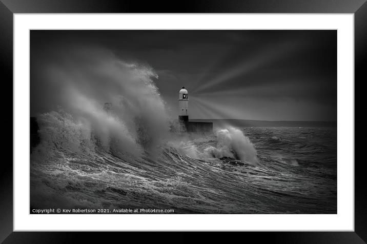 Porthcawl Storm Framed Mounted Print by Kev Robertson