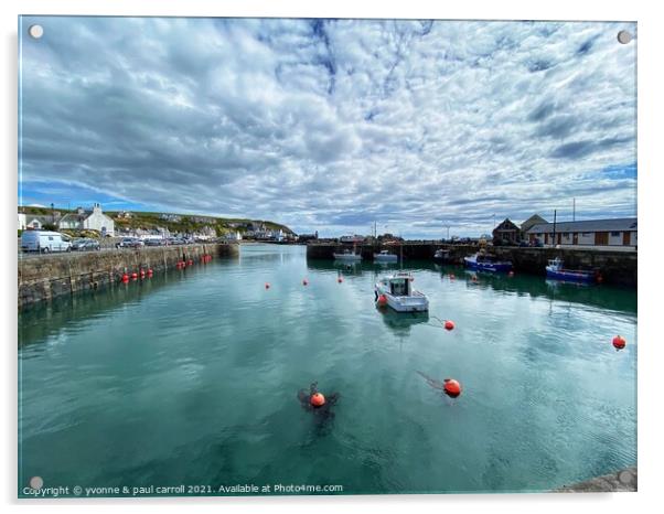 Portpatrick harbour Acrylic by yvonne & paul carroll