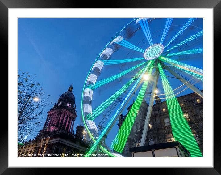 Ferris Wheel in Leeds Framed Mounted Print by Mark Sunderland