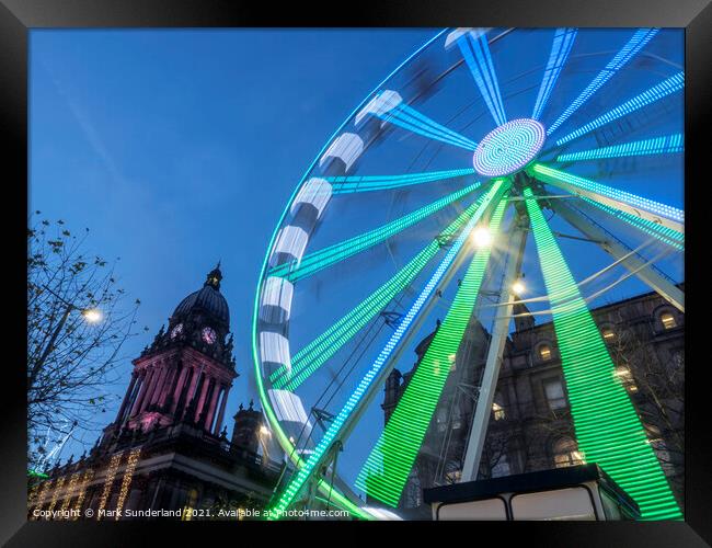 Ferris Wheel in Leeds Framed Print by Mark Sunderland