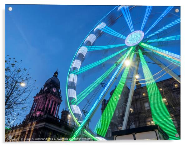 Ferris Wheel in Leeds Acrylic by Mark Sunderland