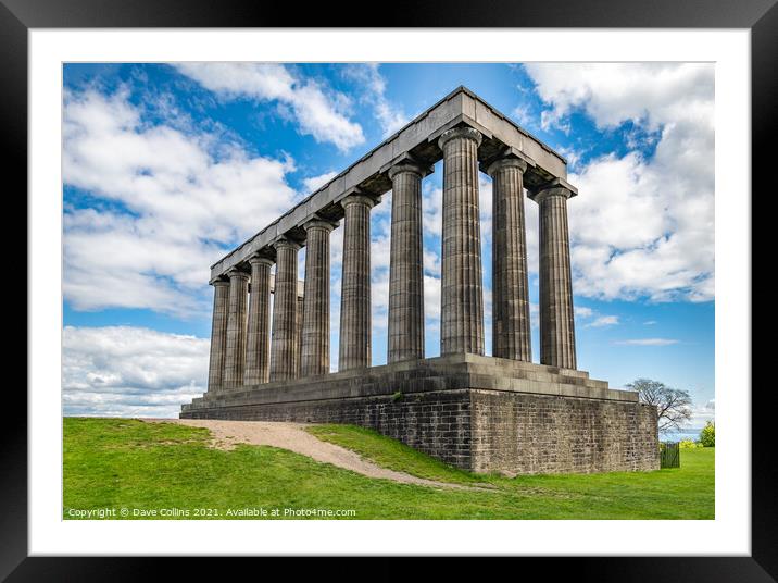 The National Monument of Scotland, Carlton Hill, Edinburgh Framed Mounted Print by Dave Collins