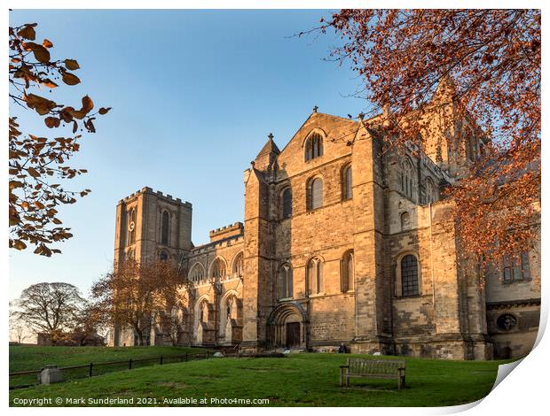 Ripon Cathedral at Sunset Print by Mark Sunderland