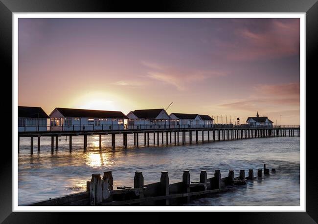 Southwold Pier Sunrise Framed Print by ROBERT HUTT