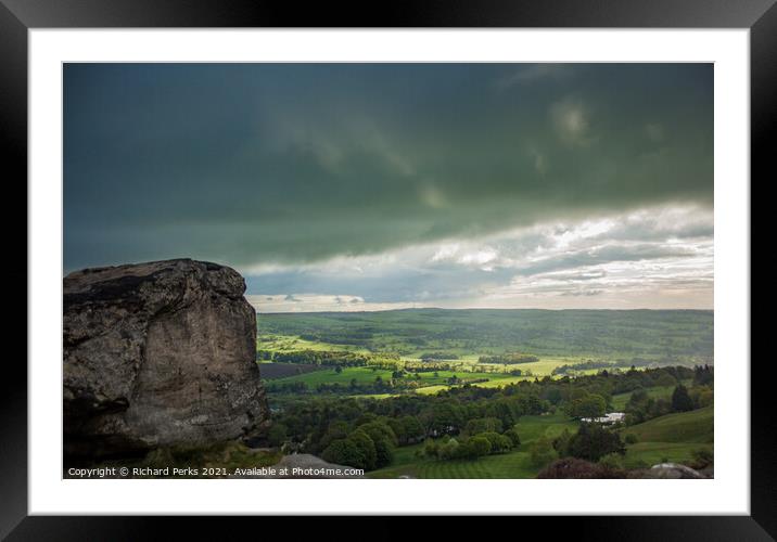 Sunshine over Wharfedale Framed Mounted Print by Richard Perks