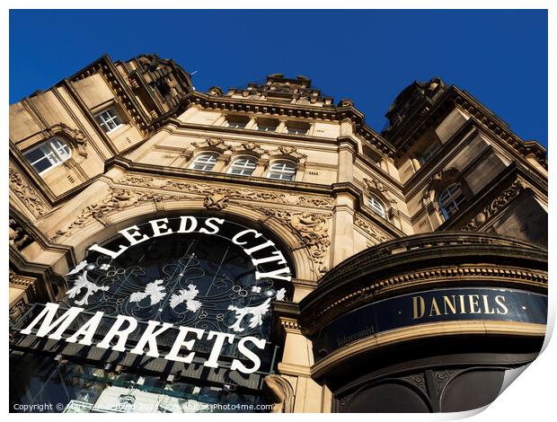 Leeds City Markets Print by Mark Sunderland