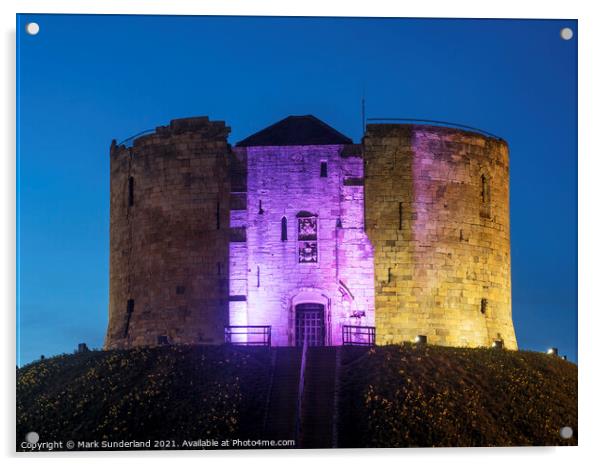 Cliffords Tower at York Acrylic by Mark Sunderland