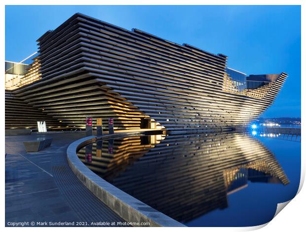 V&A Dundee Design Museum at Dusk Print by Mark Sunderland