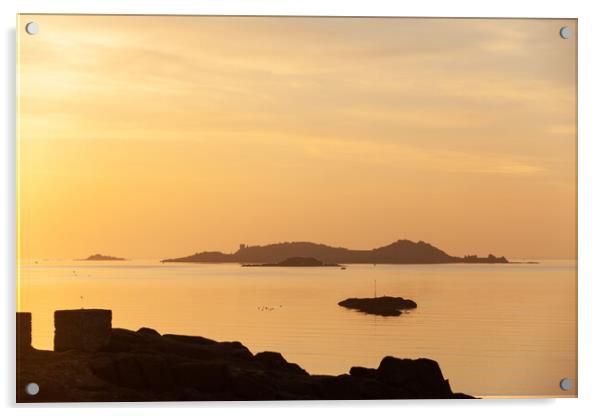 Sunrise Dalgety Bay Acrylic by Richard Newton