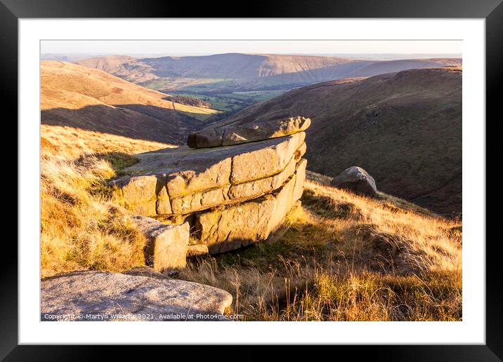 Rocky Outcrop, Kinder Scout Framed Mounted Print by Martyn Williams