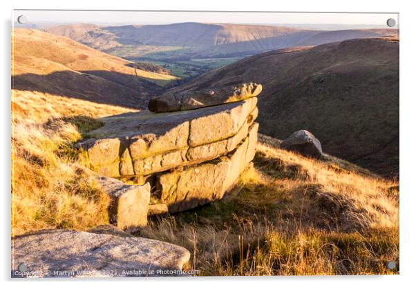 Rocky Outcrop, Kinder Scout Acrylic by Martyn Williams