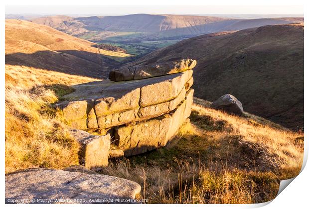 Rocky Outcrop, Kinder Scout Print by Martyn Williams