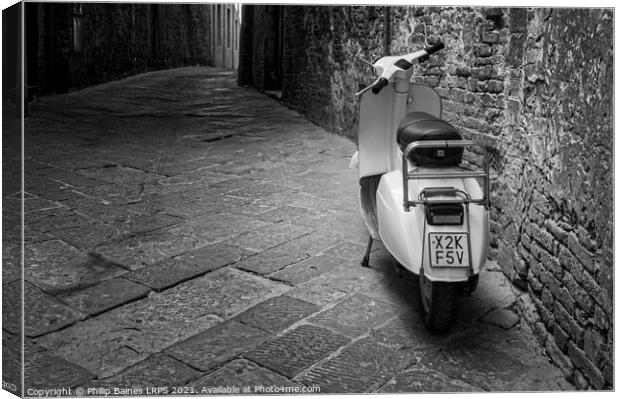 Siena Scooter Canvas Print by Philip Baines