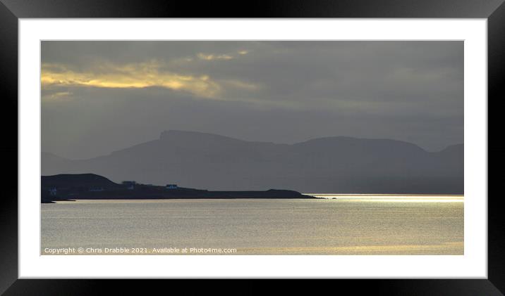 Loch Gairloch in last light Framed Mounted Print by Chris Drabble