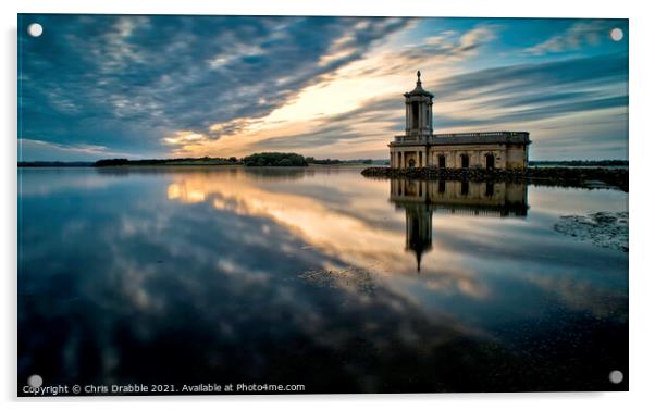 Normanton Church at sunset Acrylic by Chris Drabble