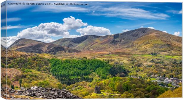 Landscape Snowdonia Wales  Canvas Print by Adrian Evans